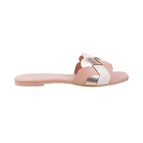 Image of Mochi Women's Faux Leather Pattern Detail Fashion Sandals