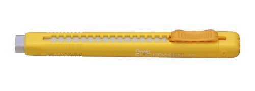 Pentel ZE80 Radiergummistift, 12 Stück Blassgelb