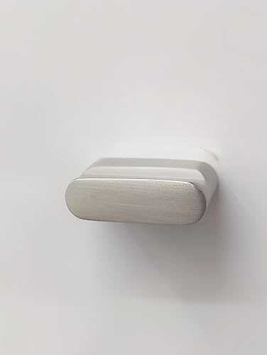 Image of Brass Cubic Shape Door Pull Handle Knobs for Drawer & Cabinets (Pack of 2, Silver Satin)