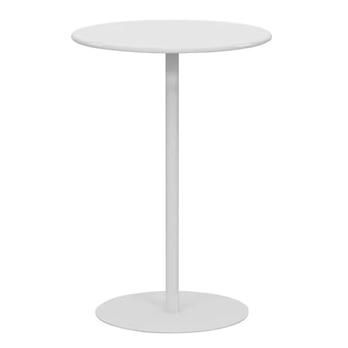 Mesa de bar redonda alta negra tipo mesa de bistró pequeña para hostelería y hogar 2