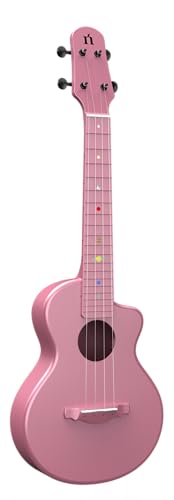 Natasha Asteroid Carbon Fiber 23-inch Ukulele, Travel Ukuleles,Integrated Casting With Carbon Fiber Composite Material, light and portable. (Sakura Pink)
