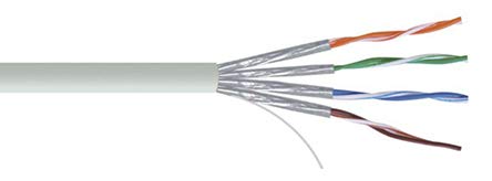 RS PRO Câble Ethernet Cat.7 U/FTP en PVC Gris Ø 7,5 mm 100 m