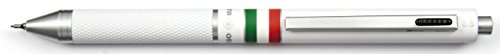 QUADRA penna design 4 funzioni fusto in metallo gommato bianco