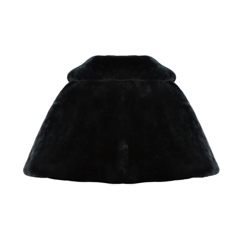 Girls Faux Fur Shawl Wraps Princess Bolero Shrug Winter Warm Cozy Cape Party Wedding Dress Up2