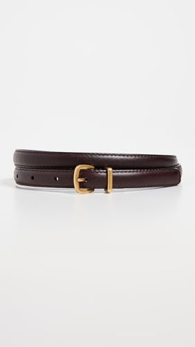 Madewell Women\'s Skinny Essentials Belt, Dark Carob, Brown, M