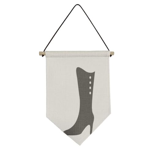 Drapeau suspendu de haute qualité no/no avec motif de bottes noires pour déco murale