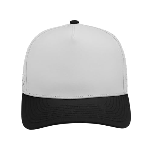 Image of Glendora 5‑Panel High‑Crown Snapback Hat - Lightweight Mesh Back, Flat Brim, Adjustable, Stylish Unisex Hat