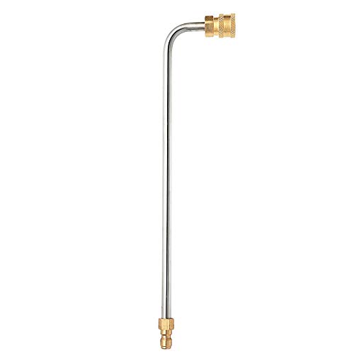 Junww Washing machine accessories High Pressure Washer Gutter Rod Cleaner Attachment for Lance Wand 1/4 Inch Quick Connect (Size : 90° curved rod)