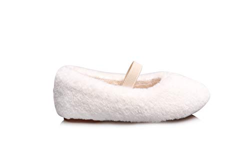 Little Girl's Fluffy Ballet Mary Jane Flats Shoes Faux Fur Slip On Loafer House Slippers3