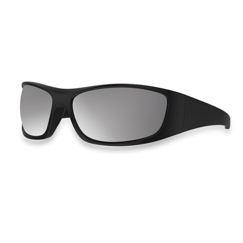 Bloomoak Gafas De Sol Polarizadas Negras Con Lentes Súper Oscuras Gafas De Sol Deportivas Envolventes Unisex Uv400 Cat 4 Para Fotofobia Ojos Sensibles Super Black Silver Mirrored Bloomoak Gafas De Sol Polarizadas Negras Con Lentes Súper Oscuras Gafas De Sol Deportivas Envolventes Unisex Uv400 Cat 4 Para Fotofobia Ojos Sensibles Super Black Silver Mirrored
