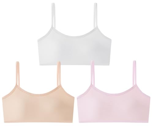 FYLuoke Big Girls' Training Bras Stretch Vest Crop Cami Sports Seamless Bralettes Bra for Teens