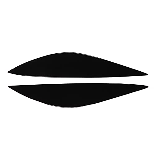 Fydun 2Pcs Car Front Headlight Eyebrow Glossy Black Trim Soft Plastic Car Stickers Decal Trim Replacement For Benz W204 Pre‑Facelift 2008‑2011 #TOP6