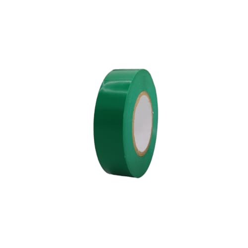 Bemko - Cinta aislante (PVC, 15 x 10 m, grosor 0,13 mm, adhesivo eléctrico), color verde