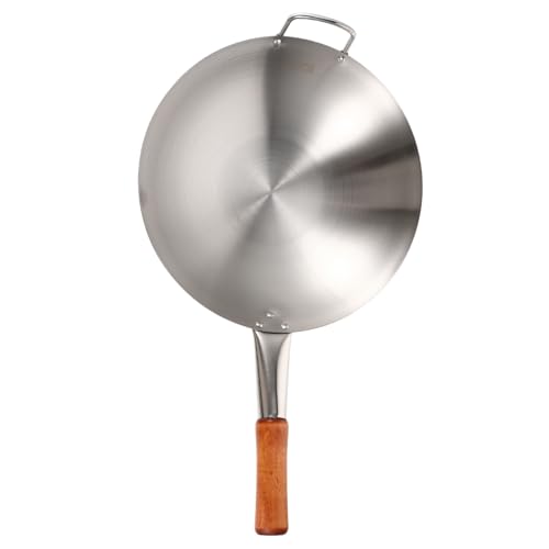 Wok de acero inoxidable con mango PRETYZOOM miniatura 1