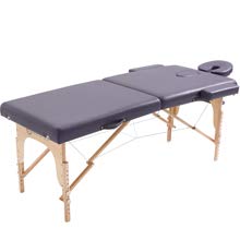 Lipsa 2 section Foldable & Portable Wooden massage Bed massage Table with Carry Case for Beauty Salon, Spa, home(Elite Model | portable massage bed |foldable massage bed | portable massage table | foldable massage table (PURPLE)