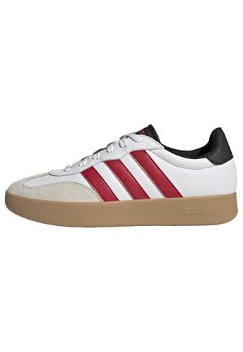 adidas Men's BARREDA Shoes, FTWR White/Better Scarlet/core Black, 4 UK