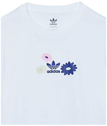 adidas Originals Girls' Flower Printed Tee, White, X-Large2
