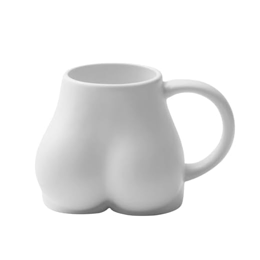 Taza de café divertida, taza de té peculiar, 4.72 x 3.54 x 2.36 pulgadas, divertida taza de cerámica, regalo de forma rara, humor para decoración del hogar, pieza de conversación de oficina, idea de