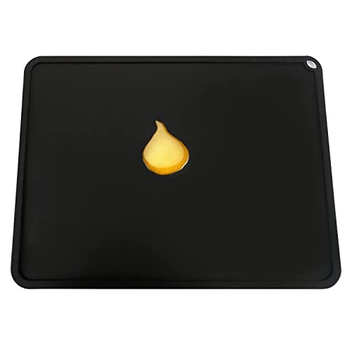 Toaiot Tapis de silicone pour imprimante 3D 410X310mm/16.1X12.2 in Nettoyage ou transfert de résine pour protéger la surface de travail Tapis de travail pour DLP SLA Impression LCD Liquid(noir)