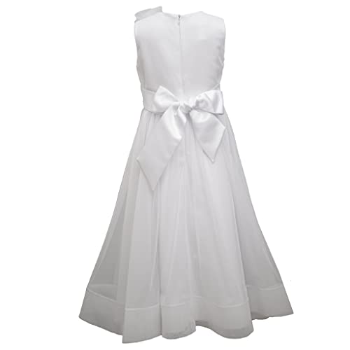 Bonnie Jean Girl's First Communion Dress with Shoulder Flower2
