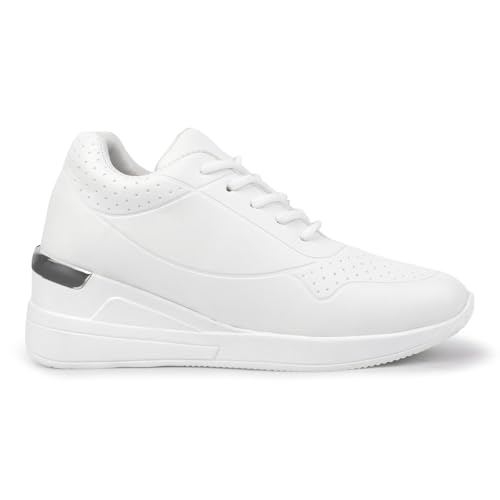Image of Vendoz Women Casual High Heel Sneakers I Cushioned Insole I All Day Comfortable I Lightweight and Stylish Shoes for Girls CNV7061