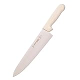 Dexter-Russell S145-10PCP 10-Inch Chef’s Knife, Sani-Safe Series Professional Kitchen Knife, High-Carbon Steel DEXSTEEL Blade, Textured White Polypropylene Handle, Heavy-Duty Chef Knife