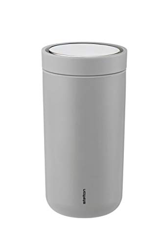 Stelton - to Go Click - Edelstahl/pulverbeschichtet/Kunststoff - Hellgrau - (D x H) 7,2 x 14cm