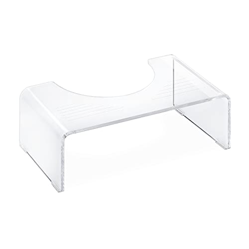 Navaris Toilettenhocker WC Hocker aus Acryl - Toiletten Fußbank aus Acrylglas - Anti Verstopfung - Fußstütze für Erwachsene und Kinder - Klohocker antibakteriell