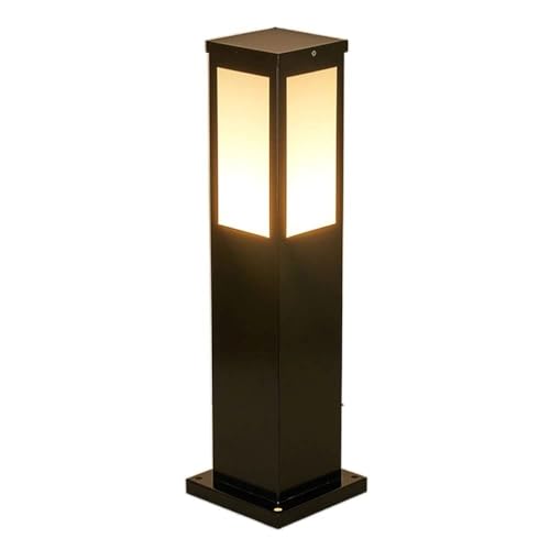 ASerZenith Lampada da Prato con Base E27, luci da Esterno, luci a pilastro Impermeabili IP45, luci a Colonna retrò, Lampada a Colonna in lamiera zincata per Garage, Padiglione, cort(One Color-4.7in)
