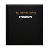Arpan Personalised Custom Text 5x7 inch 120 Photos Large Slip-in Case Memo Bookbound Photo Album with Index Page/DVD Pocket (Black) - Image 2