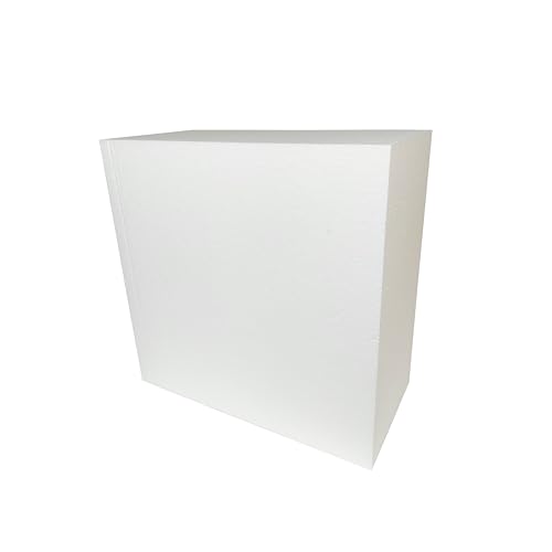DecoPorex Lot de 1 blocs de mousse de polystyrène de 40 x 40 x 20 cm pour travaux manuels scolaires
