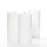 Richland Set of 3 White Pillar Candles 3" x 6" Unscented for Weddings Home Holidays Relaxation Spa Church