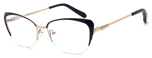 Global Glasses Elegantes monturas de mariposa de media montura Cover