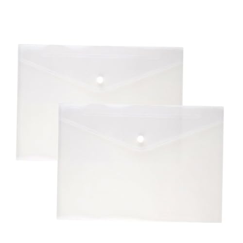 Pochette transparente polypropylène avec bouton pression assurant un rangement sécurisé
