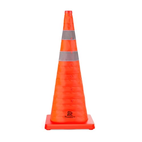 Image of RoadHero 28 Inch 1 Pack Collapsible Traffic Safety Cones, Orange