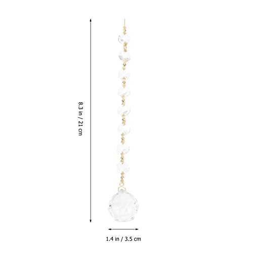 Uonlytech 5 Pcs Limpar Prismas de Cristal Pendurado Ornamento Suncatcher Pingente Pendurado Ornament