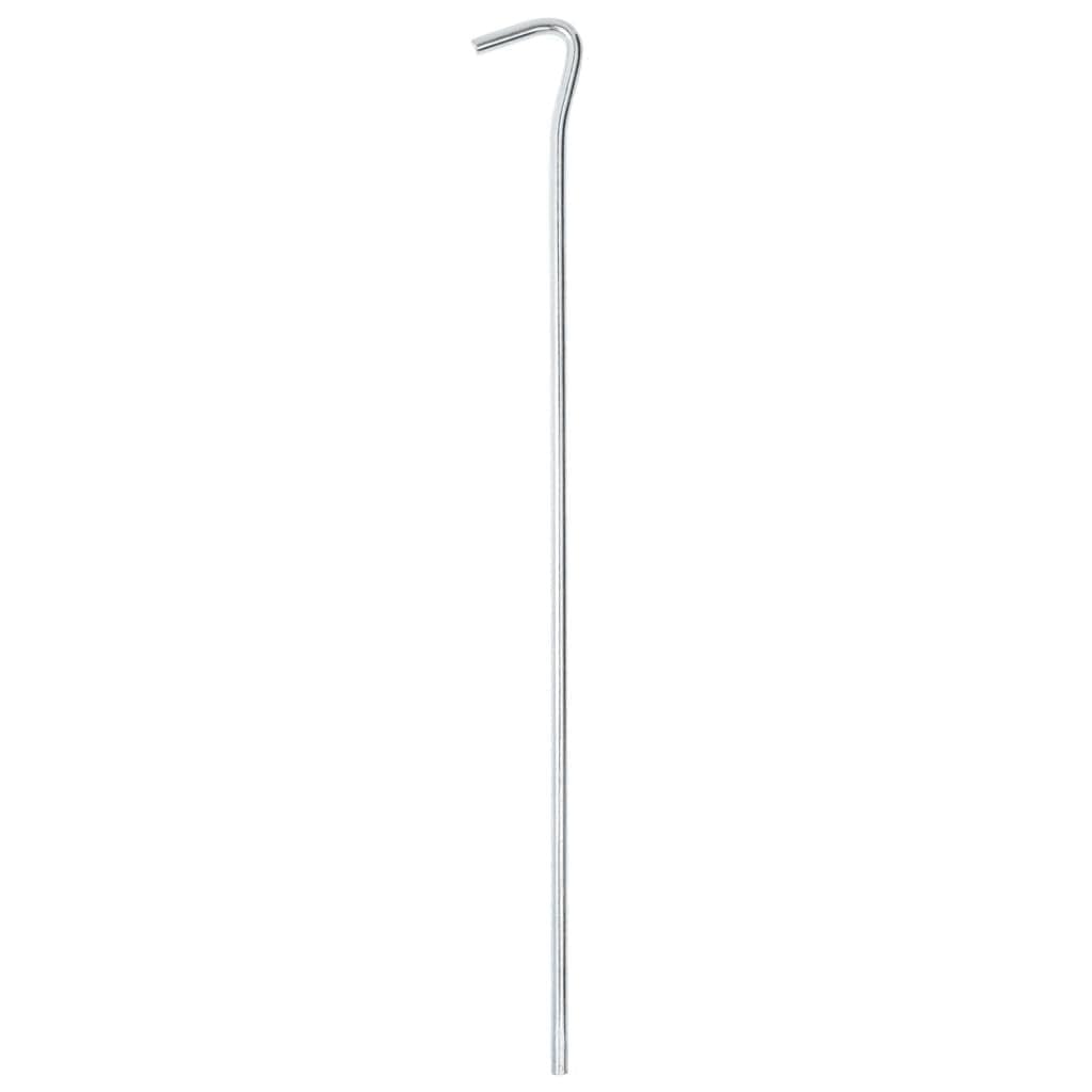 50 Zeltheringe aus verzinktem Stahl 30 cm Bodenanker Ø7 mm mit Haken, Zeltzubehör für Camping Outdoor Trekking Festival zur sicheren Abspannleine Befestigung