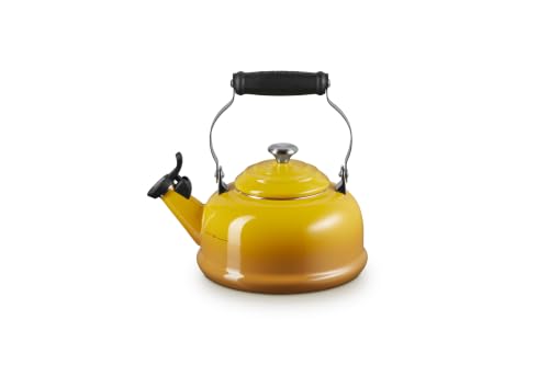 Image of Le Creuset Enamel On Steel Whistling Tea Kettle, 1.7 qt., Nectar