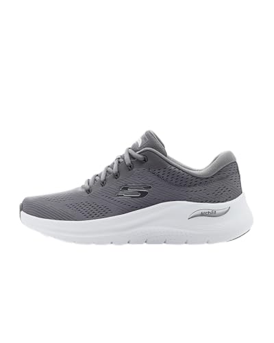 Skechers Sneakers Uomo, Grigio Mesh Sintetico, 45 EU