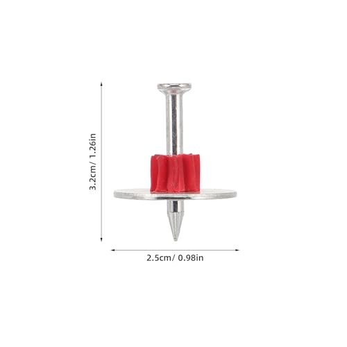 Clavos pesados para concreto Abaodam, 100 unidades, con almohadillas de cemento duro, fijadores metálicos multifuncionales para carpintería y renovación del hogar, color plateado miniatura 2