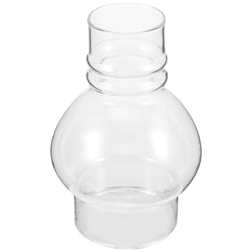 Healifty Abat-jour clair pour lampe à huile, verre de rechange cylindrique pour lampe à pétrole, coupe-vent, abat-jour pour éclairage intérieur, lampe de table,...