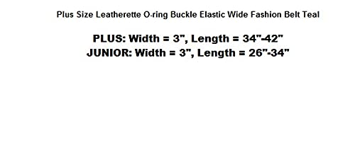 eVogues Plus Size Leatherette O-ring Buckle Elastic Wide Fashion Belt3