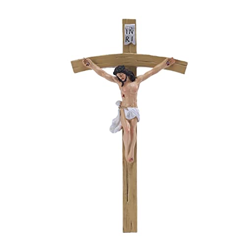 Besokuse Jesus Cross Ornaments,Crucifix Statue Pendant For Christmas Tree,Jesus Christ Figurine Wall Hanging Ornaments #TOP5