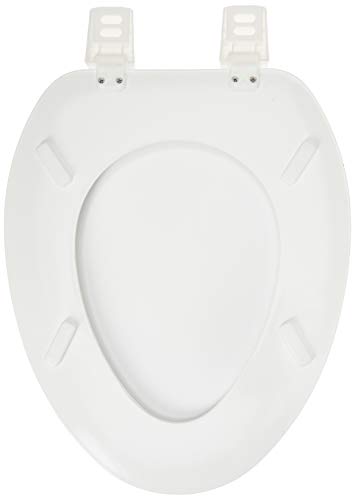 Ez-Flo White Wood Toilet Seat With Lid, Elongated, 65907 #TOP1