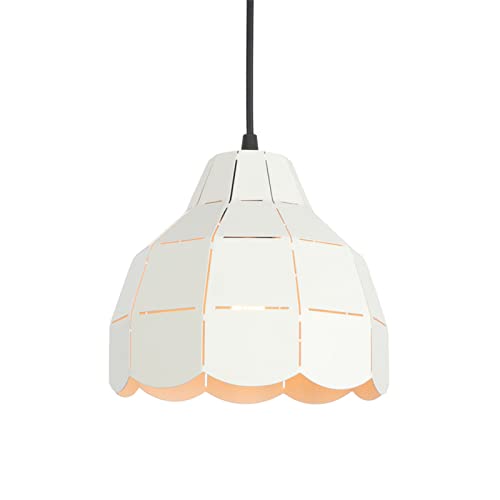 Plafonniers suspendus design en métal blanc et cordon réglable