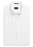  GANT The Linen Shirt Reg SS BD Camisa, Blanco (White 110), Medium para Hombre