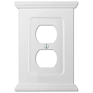 Amerelle 178DW Mantel Composite Wood Wall plate, White