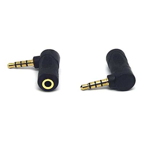 RIIPOO Audio Adapter, [2-Pack] 90 Degree Angle 1/8