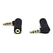 3.5mm Audio Adapter - Riipoo 2-Pack 90 Degree Angle 1/8" 3.5mm TRRS Male to TRS Female Stereo Jack Headphone Adapter Converter Connector, Gold-Plated Jack (4 Pole M - 3 Pole FM)