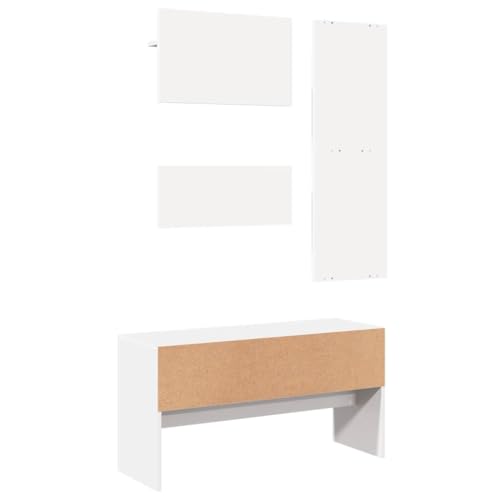 KNERPWD Meuble de Couloir 4 Pièces, Banc à Chaussures avec Tiroirs, Miroir – vue 4